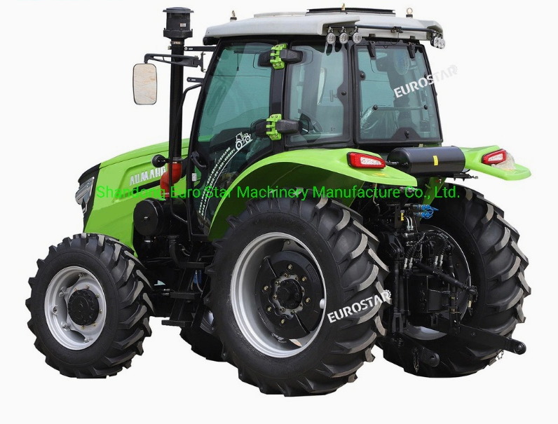  4WD Wheel Tractor Farm Tractor with Front End Loader and Backhoe